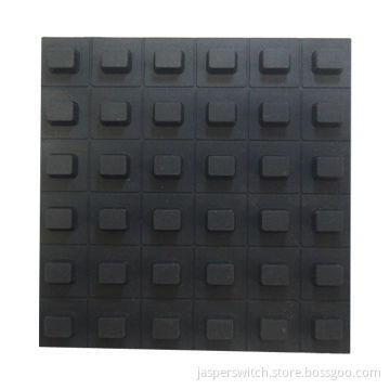 Single color printing silicone rubber keypads
